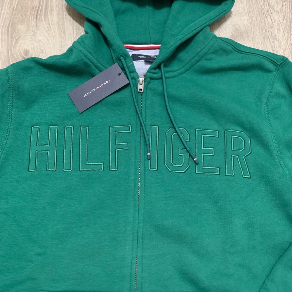 Tommy Hilfiger Green Hoodie Jacket